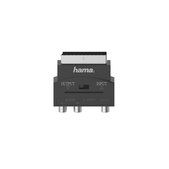 Hama Video-Adapter S-VHS-Kupplung mit 3 Cinch-Kupplungen Scart Stecker 4 polig