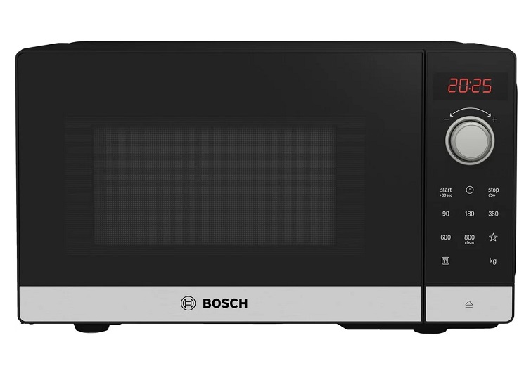 Bosch freistehende Mikrowelle FFL023MS2  mit 800 Watt Leistung und LED-Display
