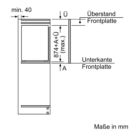 Bosch Einbaukühlschrank mit Gefrierfach Serie 6 KIL22AFE0 integrierbar EEK: E 124l