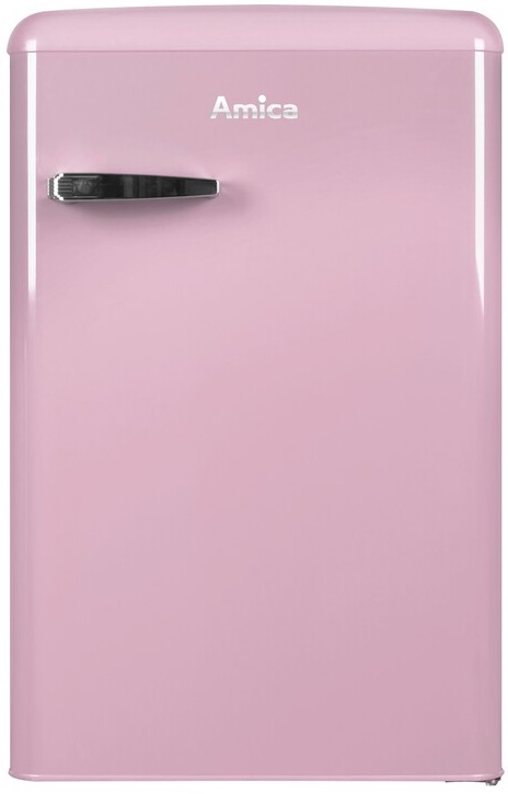 Amica KS 15616 P Kühlschrank mit Gefrierfach EEK: E Retro-cupcake pink freistehend Nutzinhalt 108 l