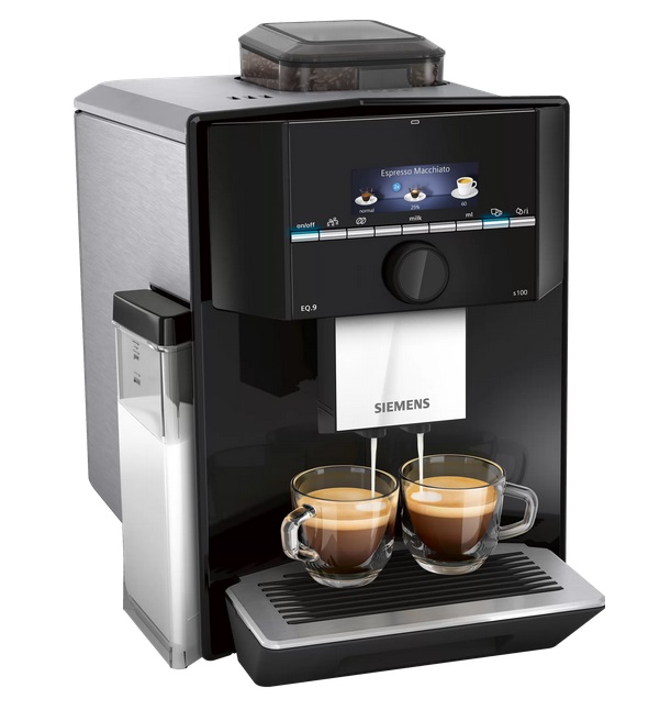 Siemens Kaffeevollautomat EQ. 9 s100 schwarz TI9211509DE mit integrierten Milchsystem