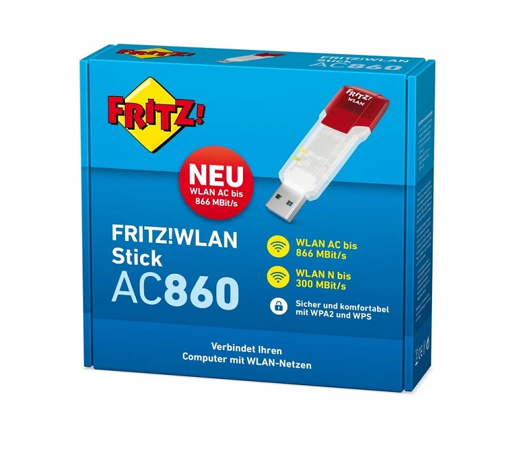 B-Ware: AVM FRITZ!WLAN USB Stick AC 860 WLAN 300 MBit 5 GHz 2,4 GHz