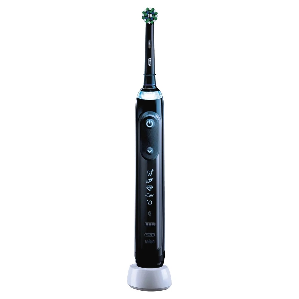 B-Ware: Oral-B Zahnbürste Genius X Midnight Black Künstliche Intelligenz Putztechnik-Erkennung 6 Putzprogramme T?gliche Reinigung Pro-Clean Sensitiv Aufhellen