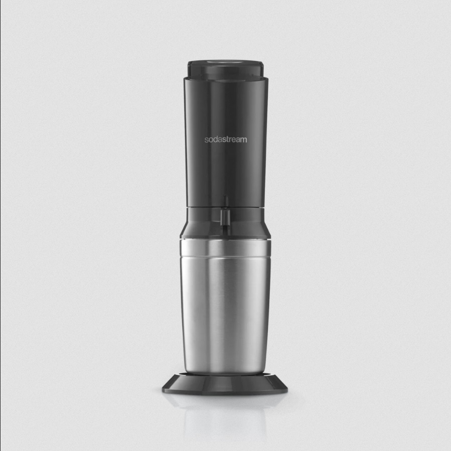 Sodastream Crystal 2.0 Trinkwassersprudler 0,6 Liter Titan silber/schwarz inkl. Glasflasche