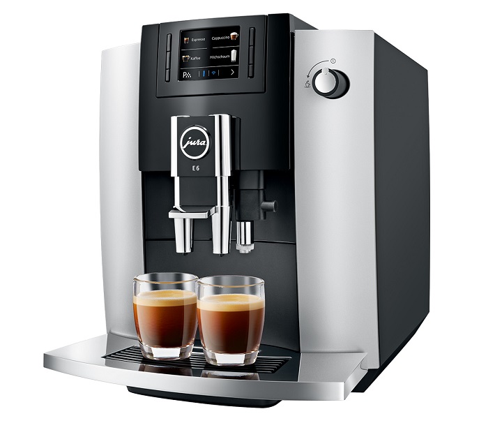 Jura E6 Platin EB Kaffeevollautomat Variable Brüheinheit mit TFT-Display